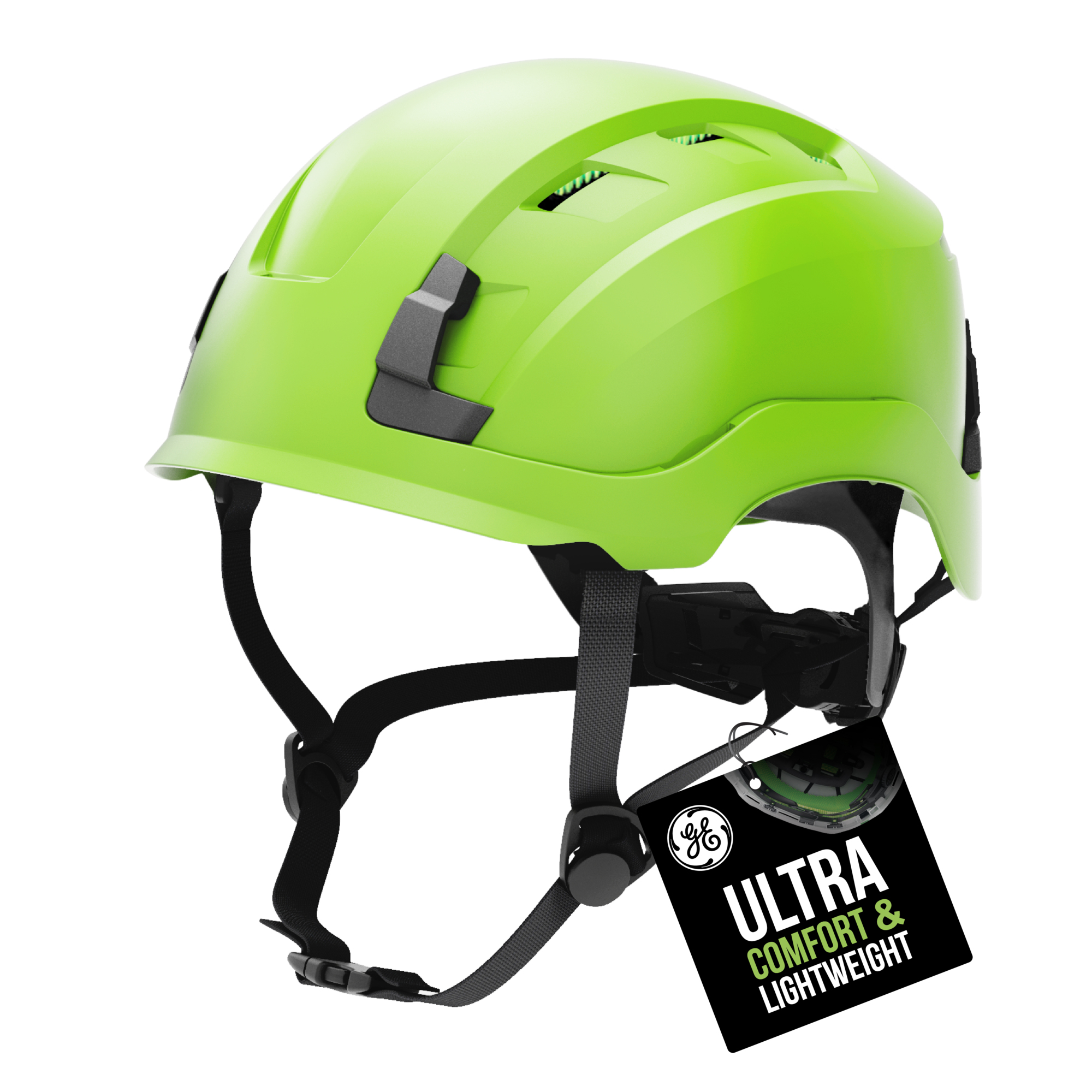 General Electric, Safety Helmet-Vented, Hat Size Adjustable, Green, Model# GH400GN